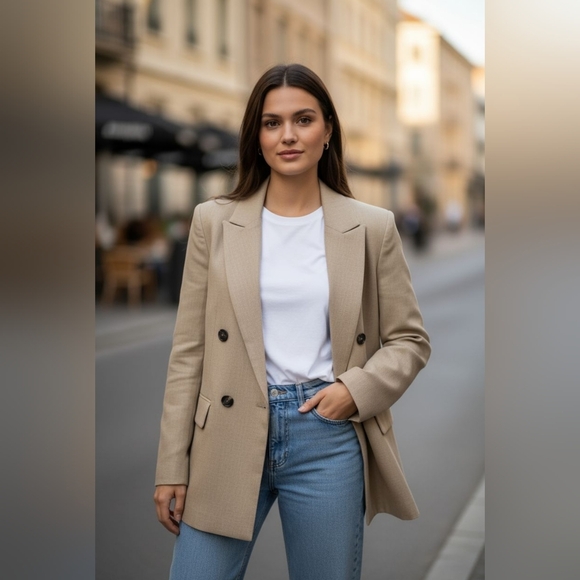 NEW,  Nasty Gal , Light Brown Tan Blazer Size  XS - Picture 1 of 4